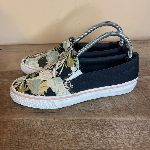 Keds Women's Jump Kick Palm Tree Print Slip-On Canvas Casual Sneakers size 8 - Picture 1 of 7